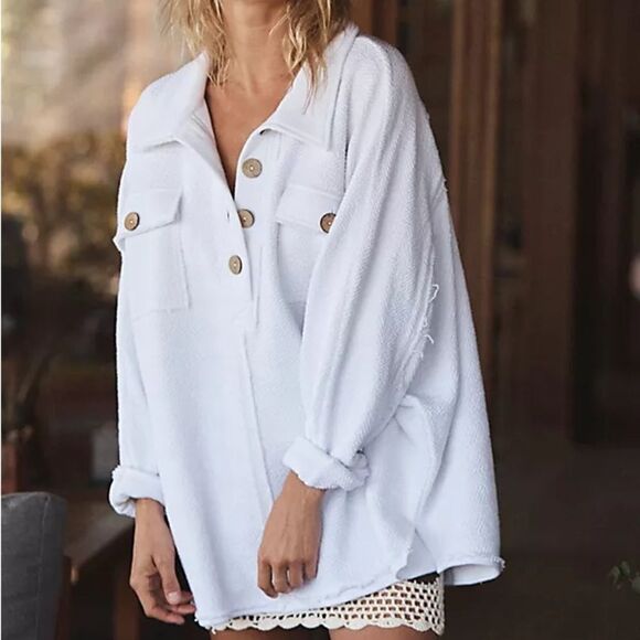 Free People PINK Rowan Pullover Medium Oversized!!! - Picture 2 of 14